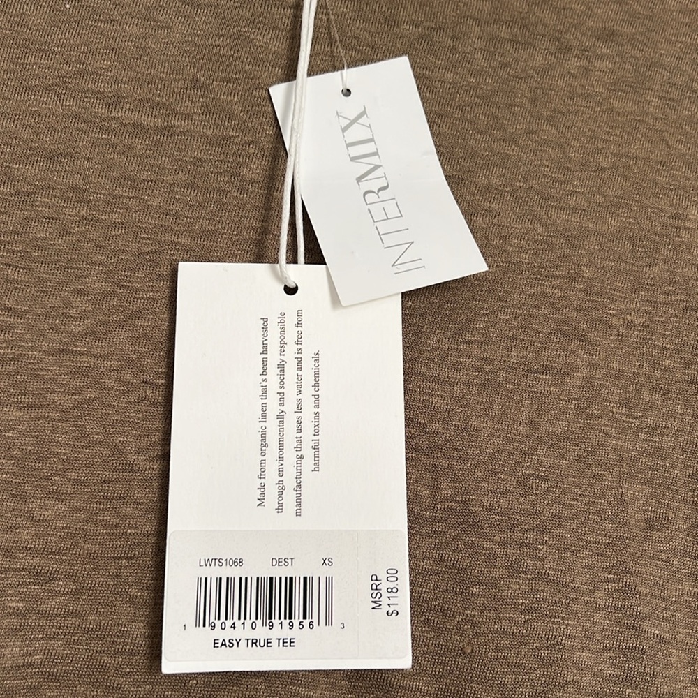 NWT Frame Easy True Linen Short Sleeve Tee - Picture 3 of 6